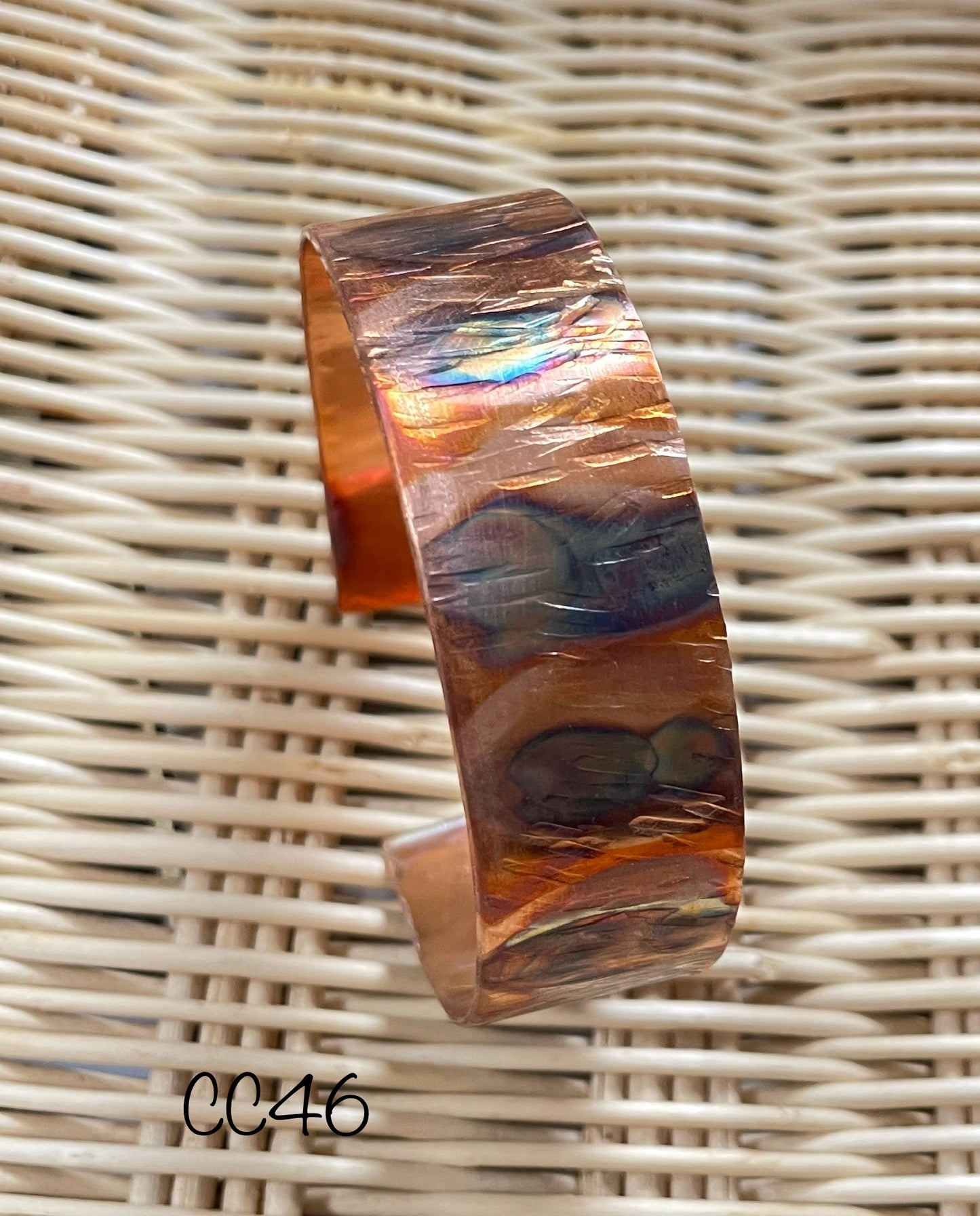 Flame Painted Copper Cuff