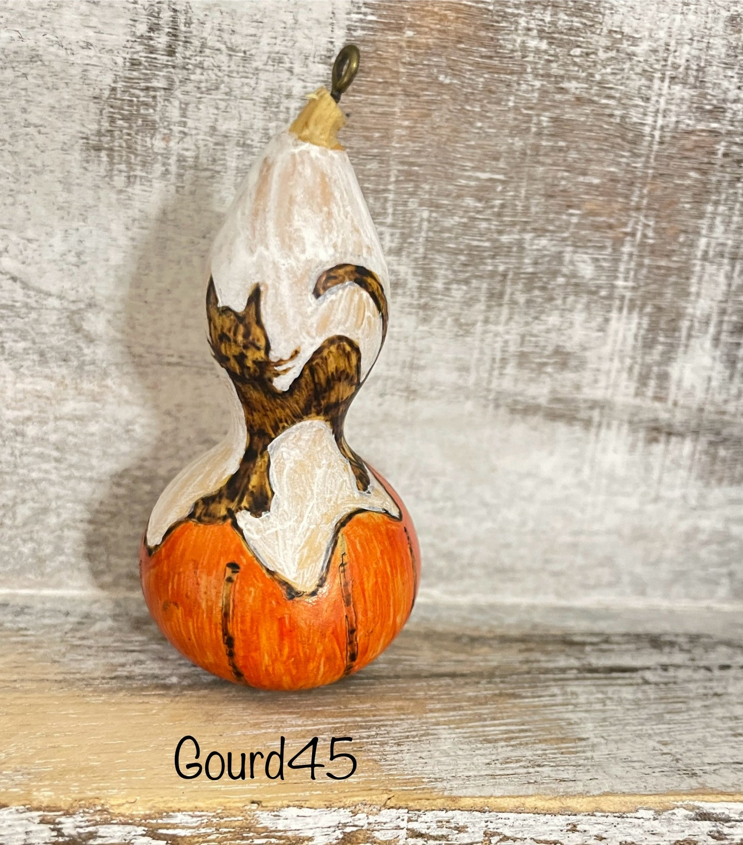 Ghost-Cat & Jack-O-Lantern Gourd