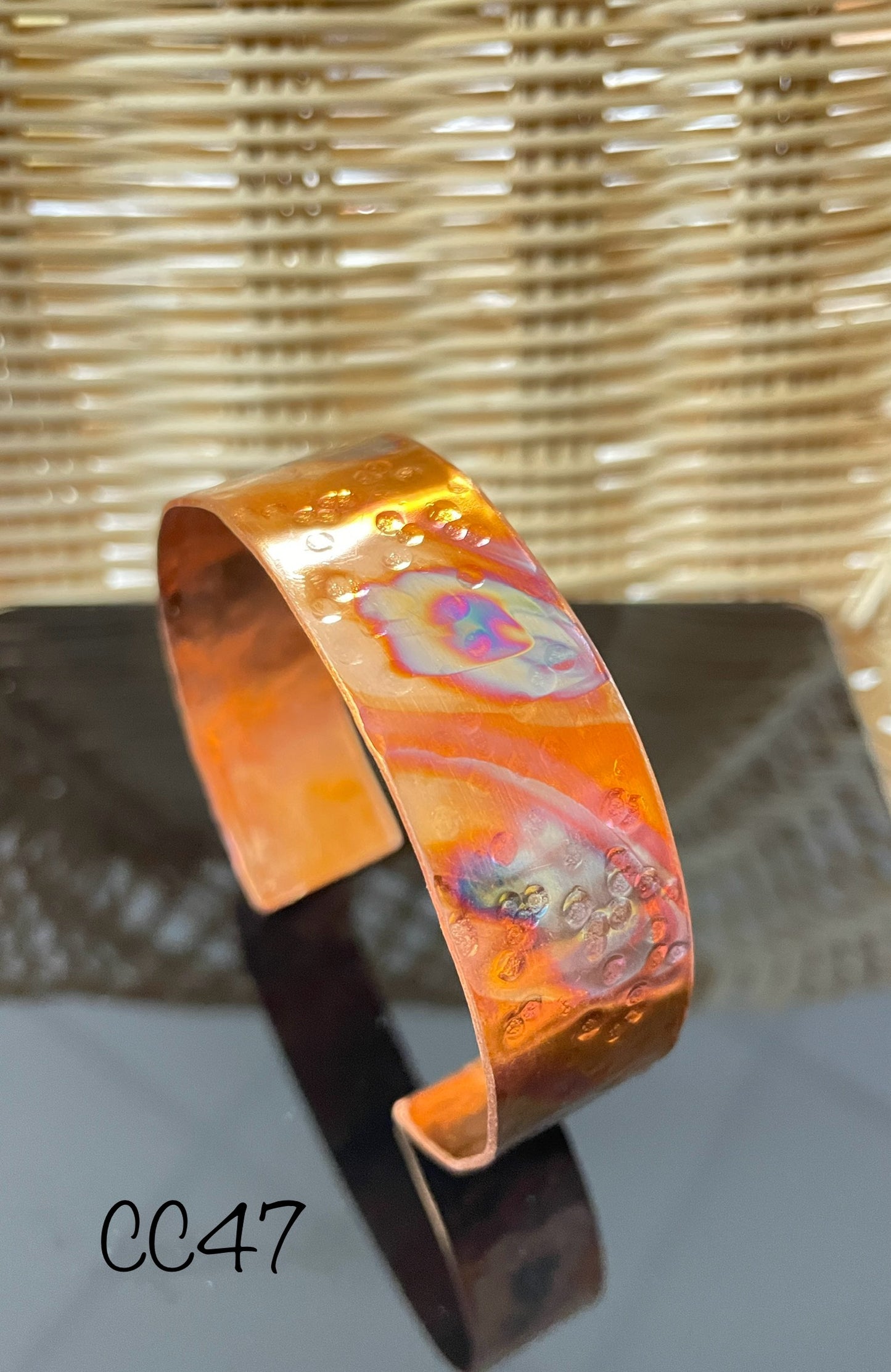 Flame Painted Copper Cuff