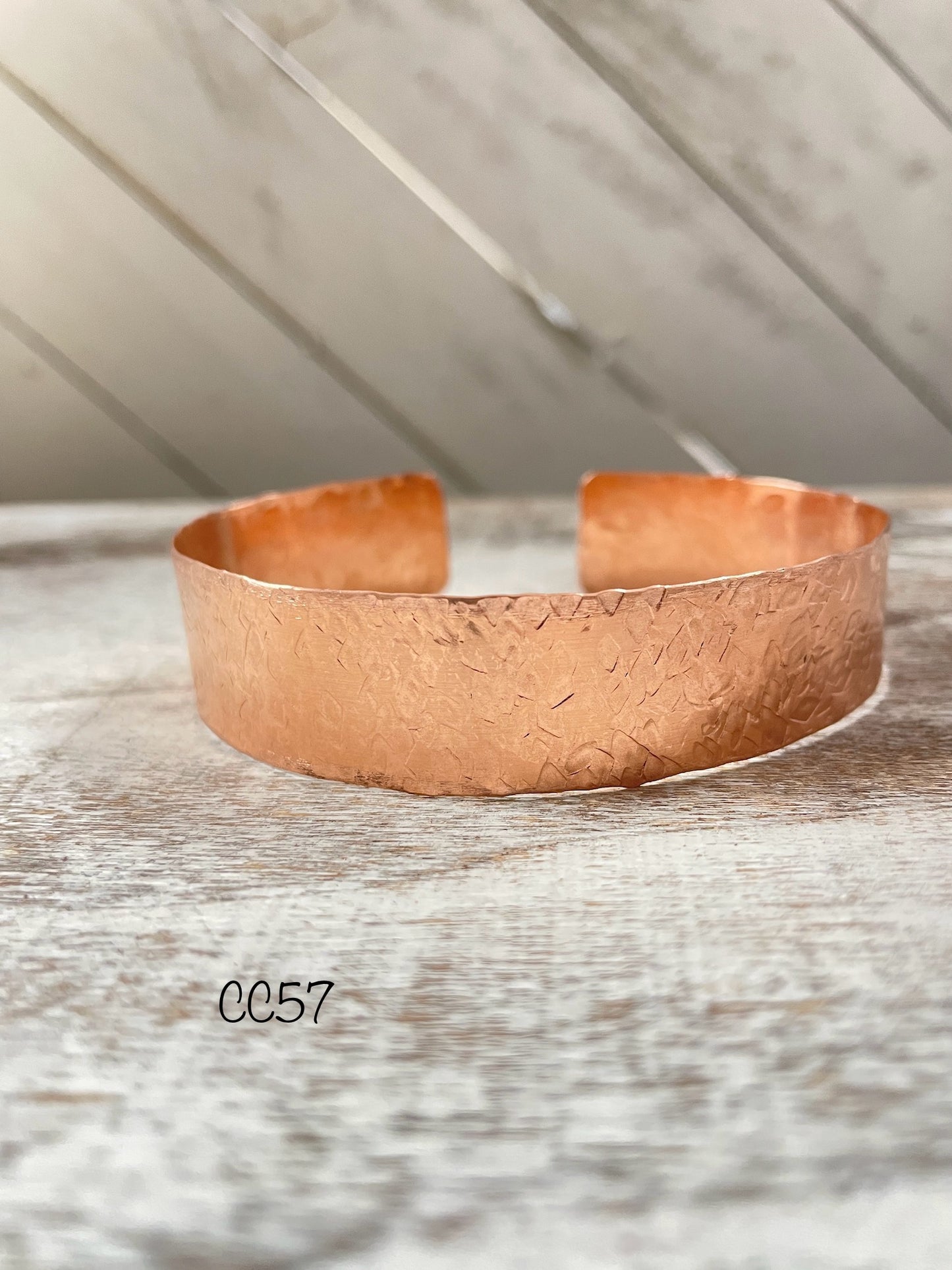 Textured Copper Cuff Bracelet