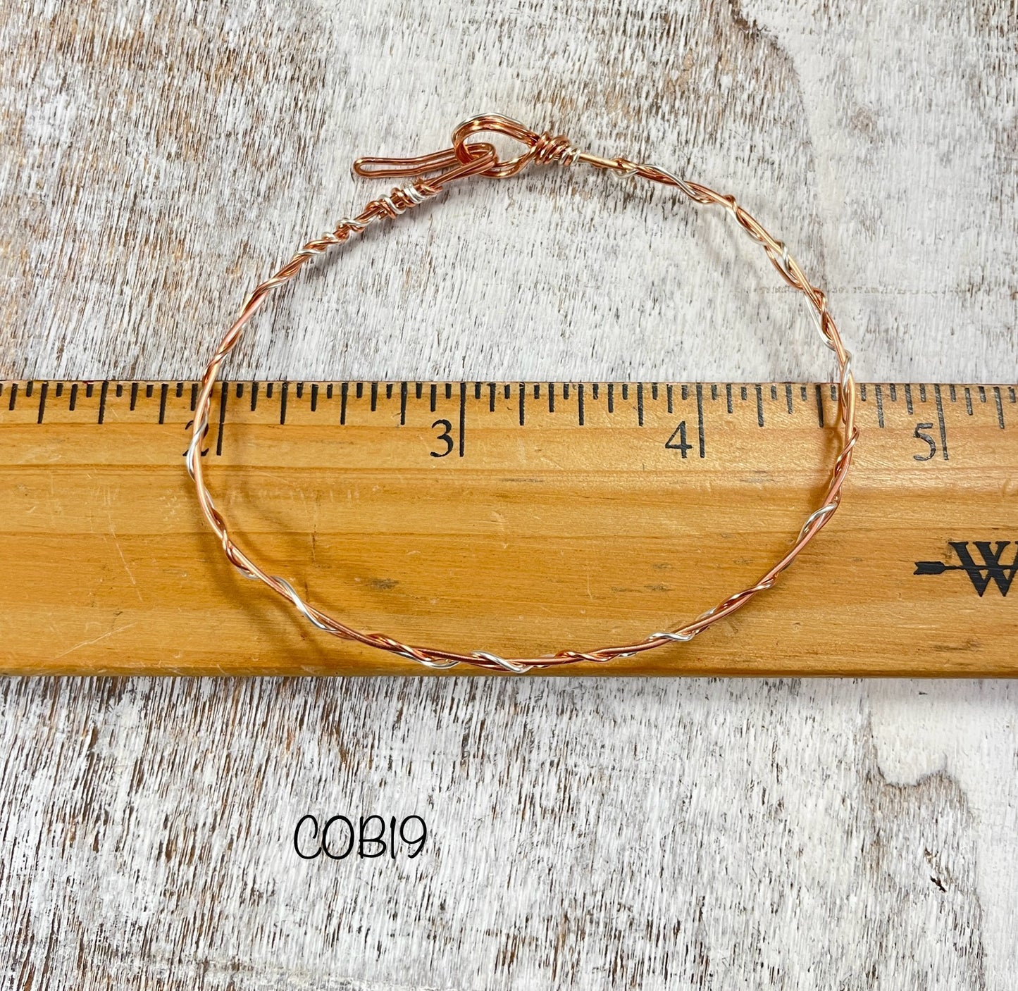 Braided Copper & Silver Plated Wire Bracelet