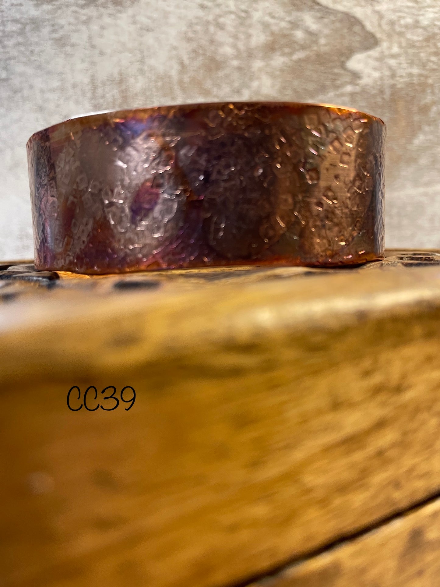 Flame Painted Copper Cuff Bracelet