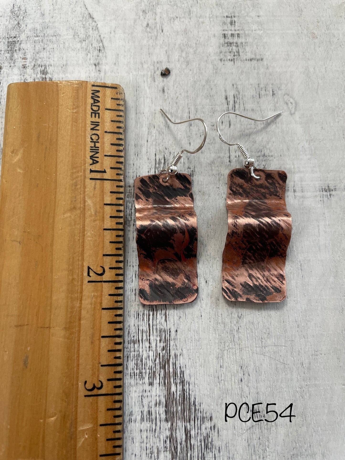 Pounded Copper Earrings