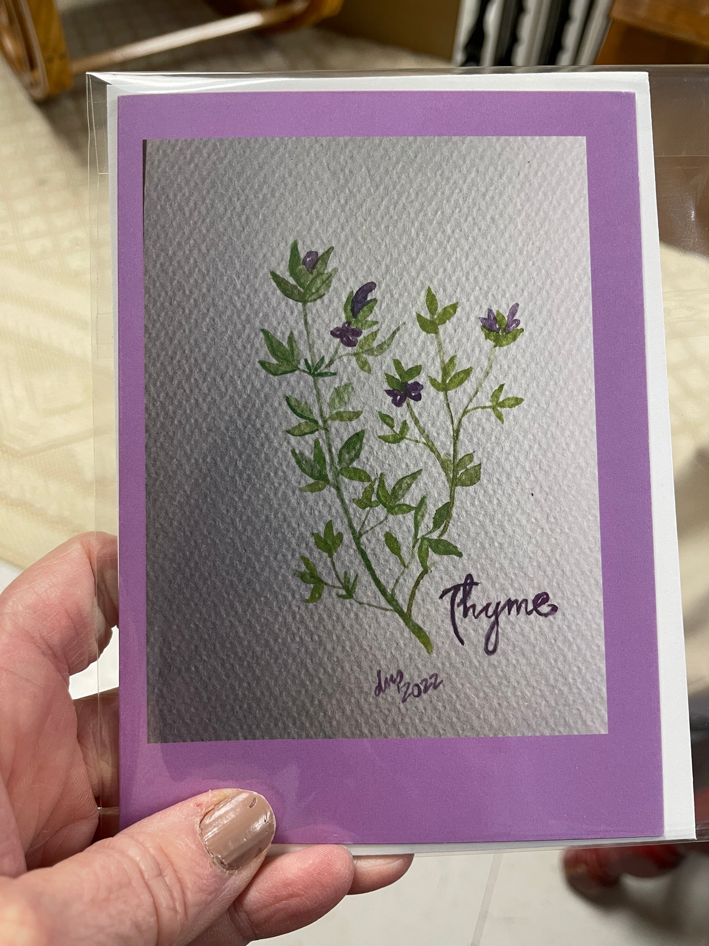 Thyme with bloom Card