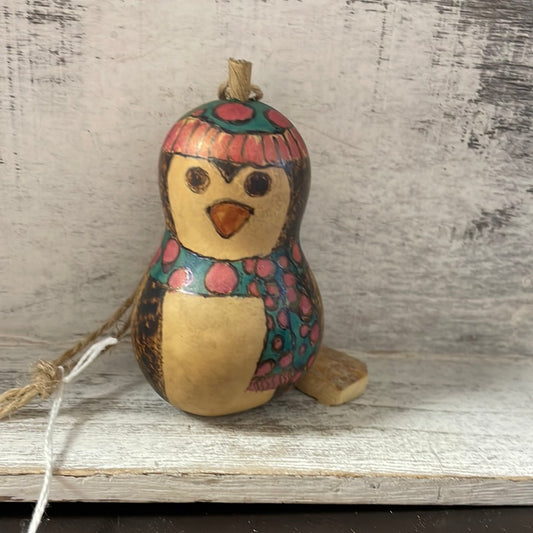 Painted Penguin Gourd