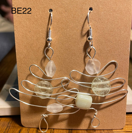 Christmas tree w/beads earrings BE22