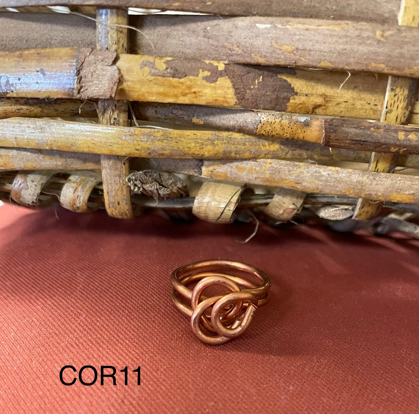 Thick double band copper ring COR11-Cordial