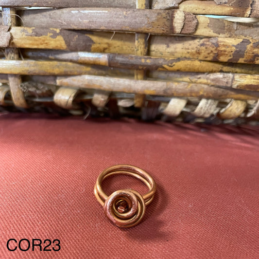 Double Copper Band Spiral Rose COR23