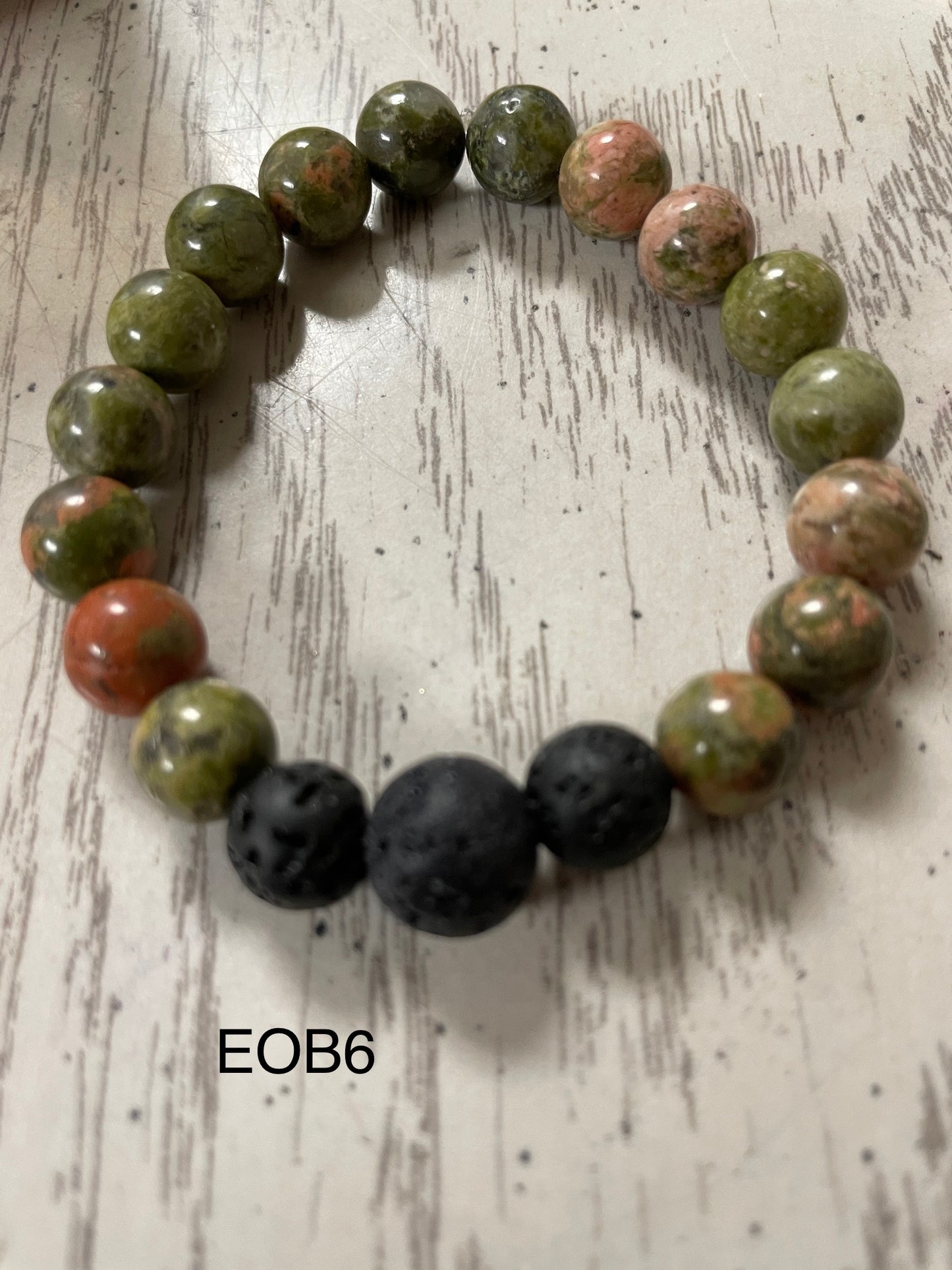 Stone & Lava Bead Bracelet EOB6