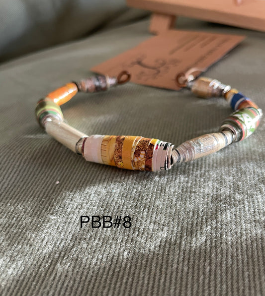 Paper Bead Flex Wire Bracelet PBB8