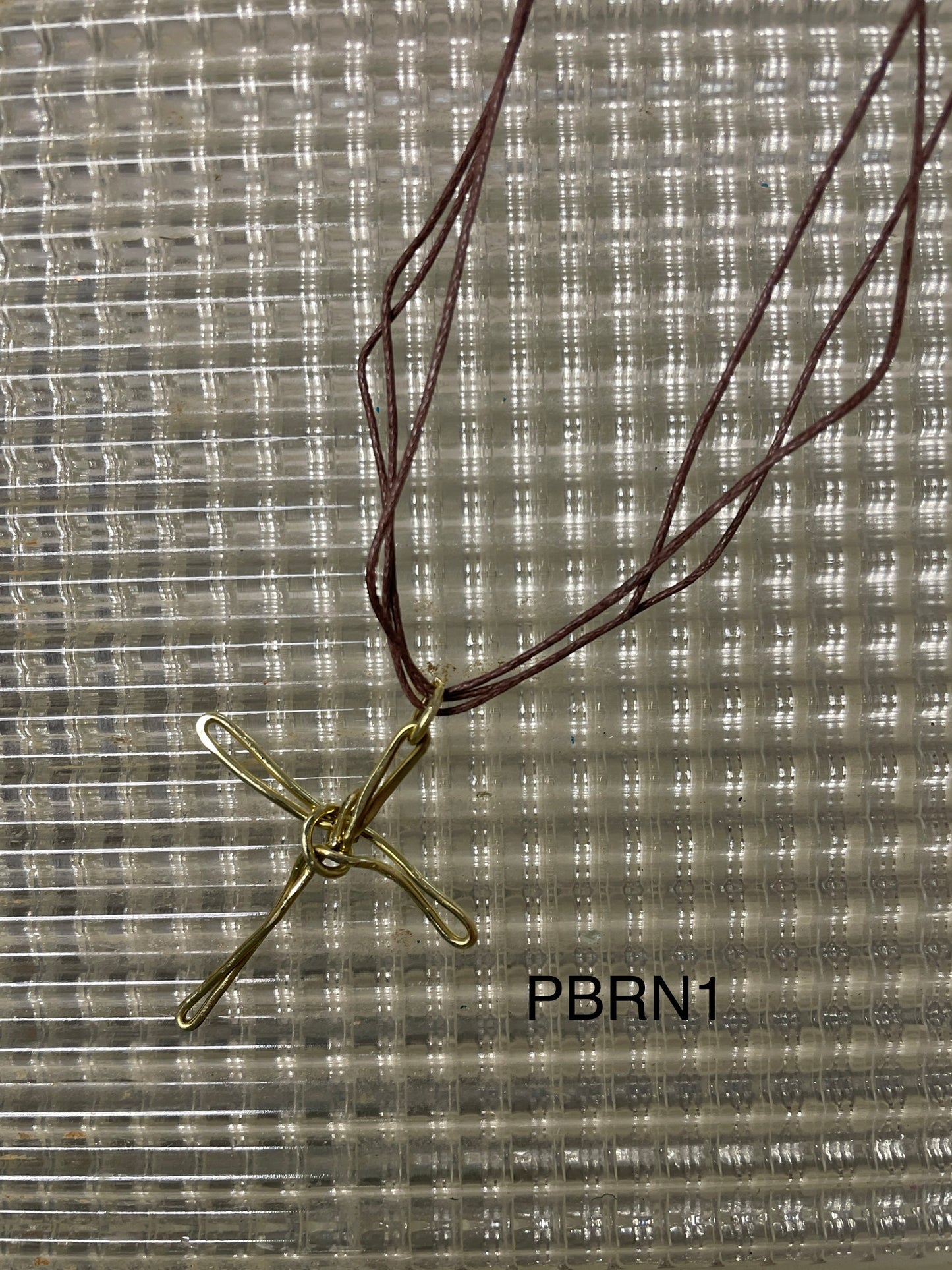 rustic Brass Cross Necklace PBRN1