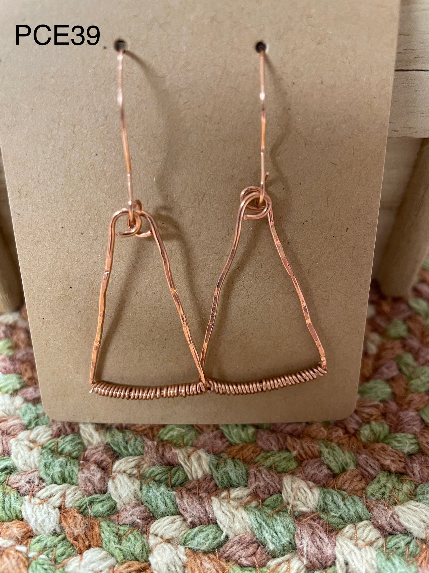 Copper Triangle Earrings PCE39
