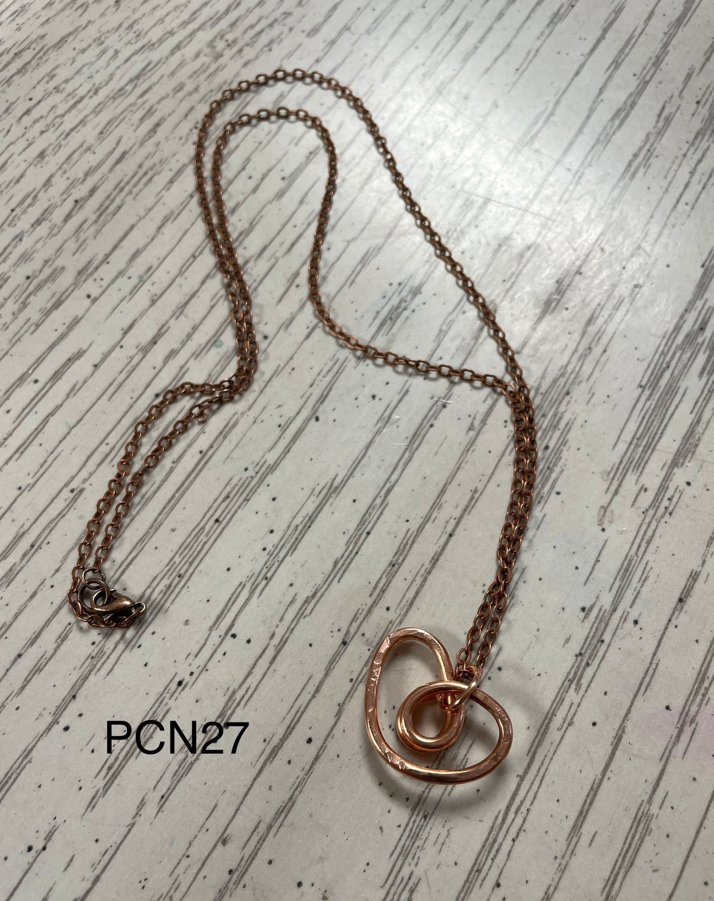 Looped Heart Copper Pendant PCN27