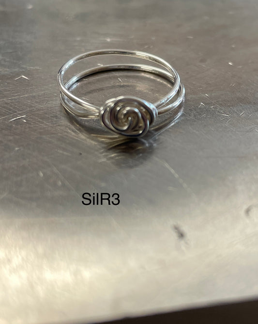 Sterling Silver Rose Spiral Ring SILR3-Cordial