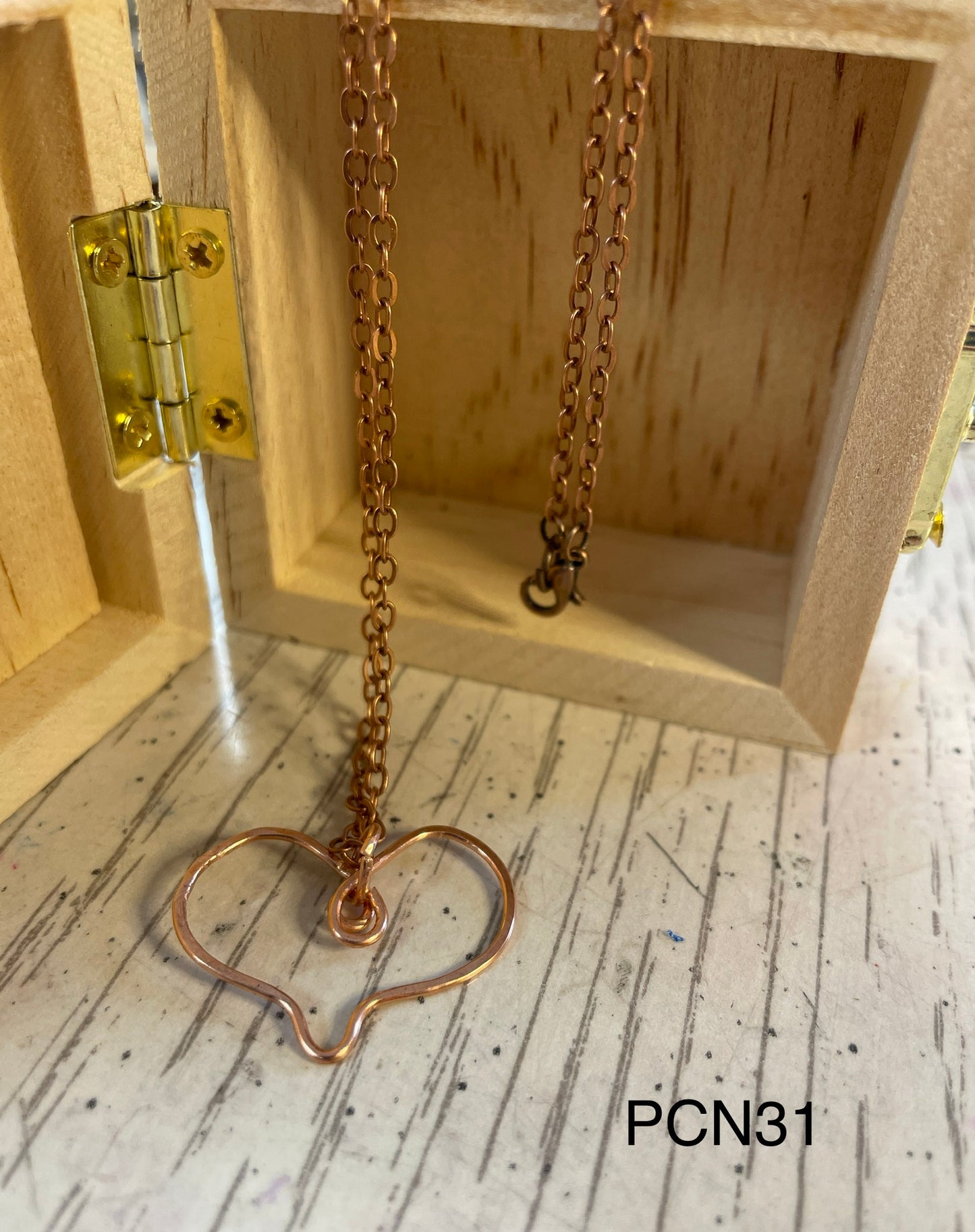 PCN31 copper heart necklace