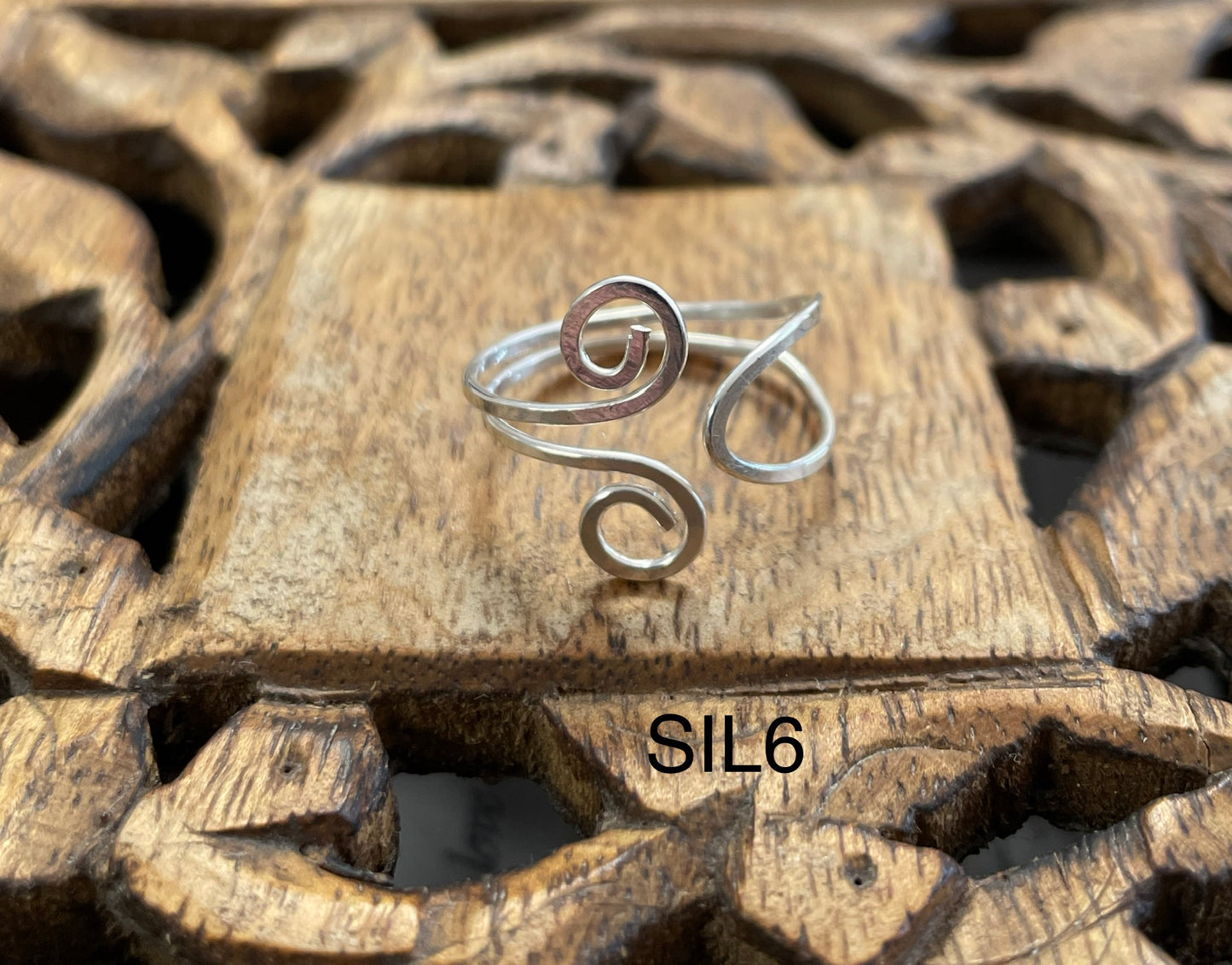 Sterling Silver Spiral Loop Ring