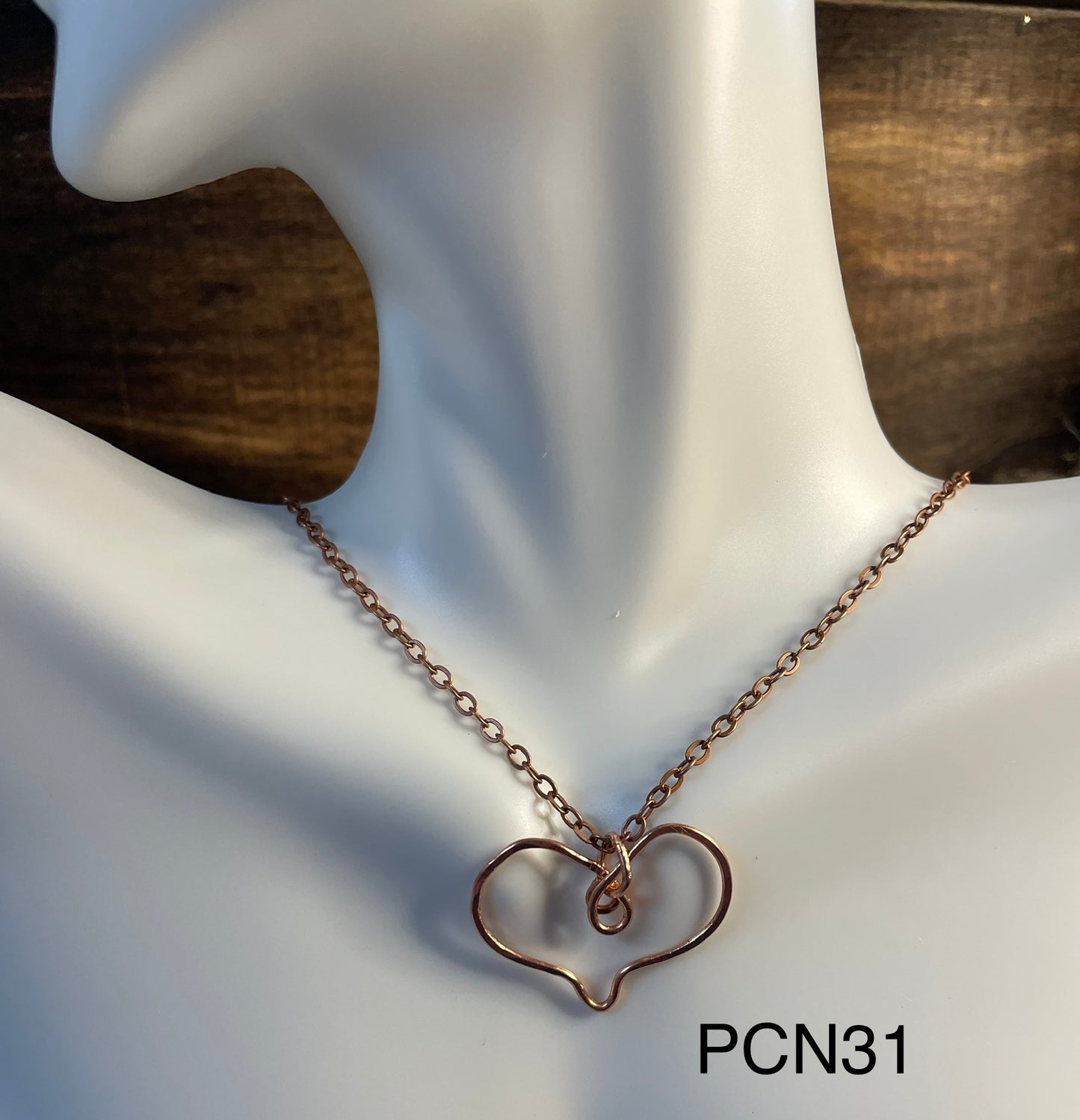 PCN31 copper heart necklace