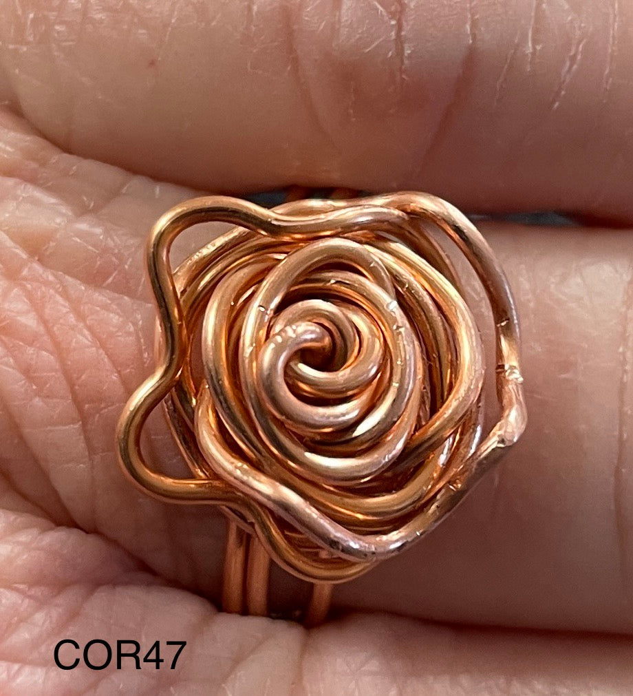 Copper Rose Ring COR47
